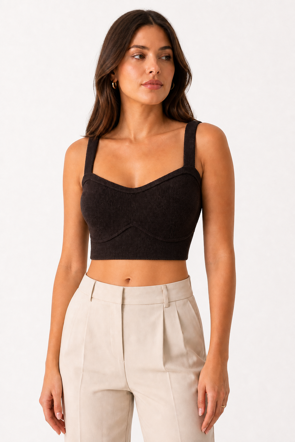 Cropped de Tricô Zaya Preto